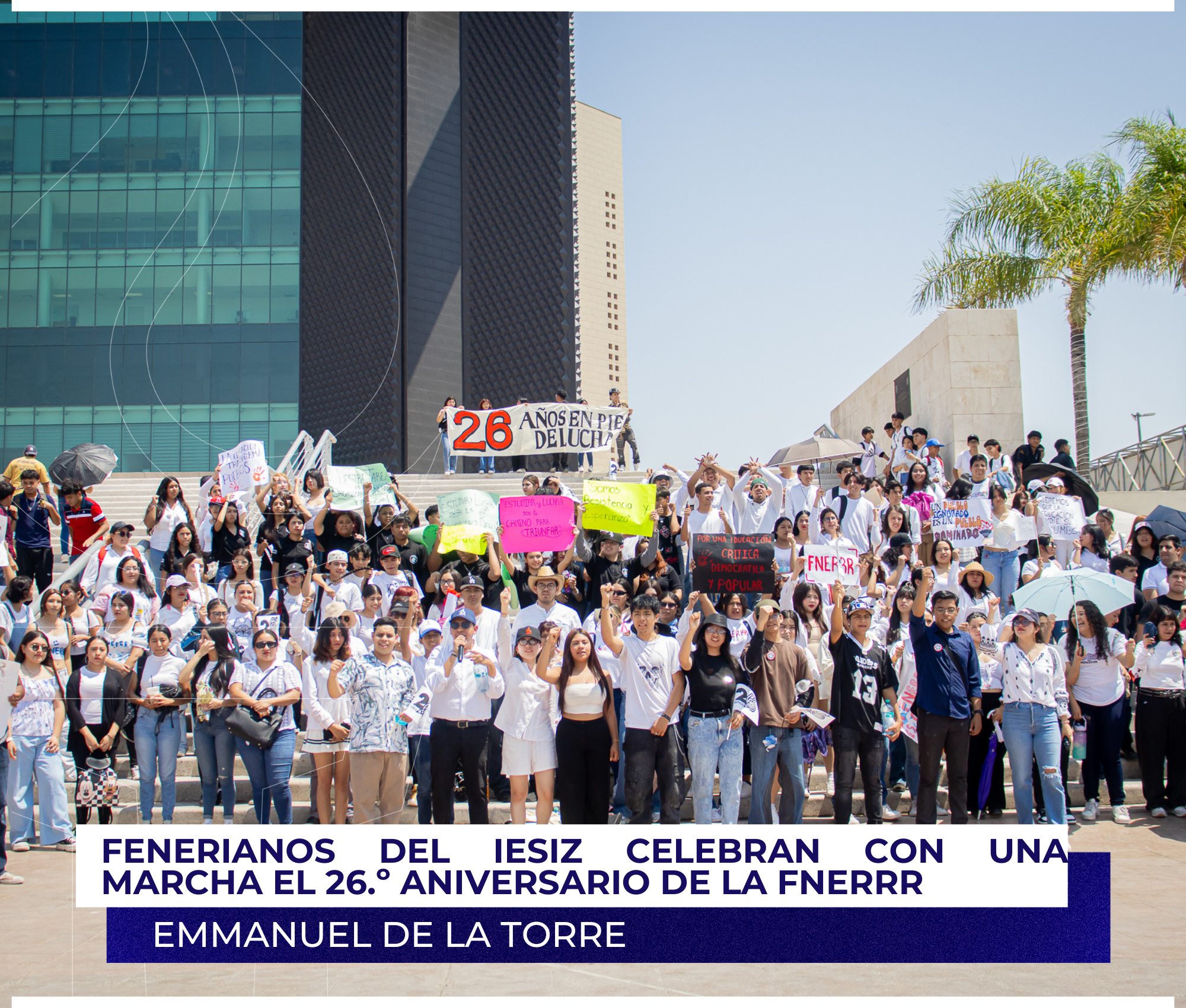 Fenerianos del IESIZ celebran con una marcha el 26.º aniversario de la FNERRR